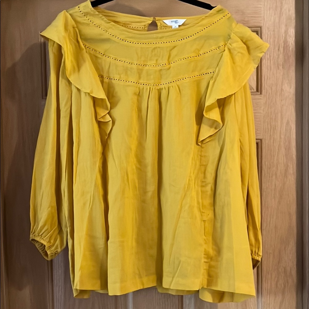 NWT women’s 3x yellow 100% cotton shirt